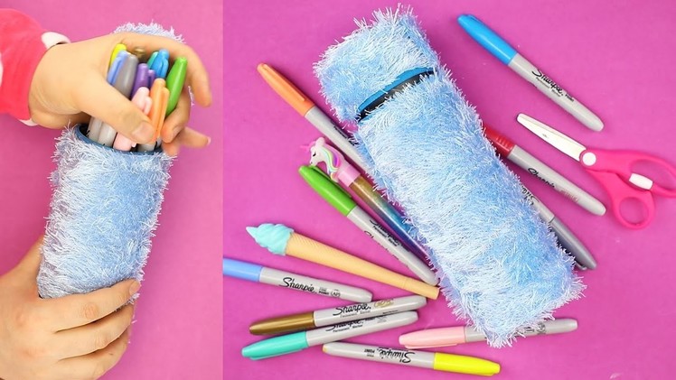 Easy DIY NO-SEW Fluffy Pencil Case !!  For Girls! #Short