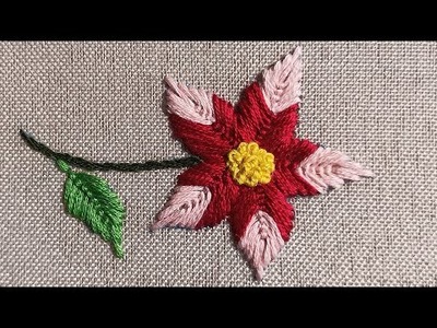 Easy Fly Stitch Hand Embroidery Flower Design For Beginners#shorts