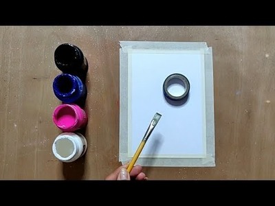 Easy Painting Ideas for Beginners. Acrylic. Poster Painting Ideas Step by Step painting Tutorial