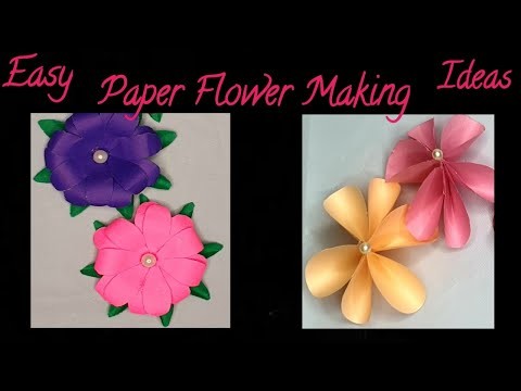 Easy paper flowers. How to make paper flowers | Paper flower DIY  Home Decor Ideas | Crazy Crafts