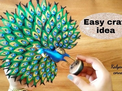 Easy peacock craft #shorts #trending #diy #short #youtubeshorts #ytshorts