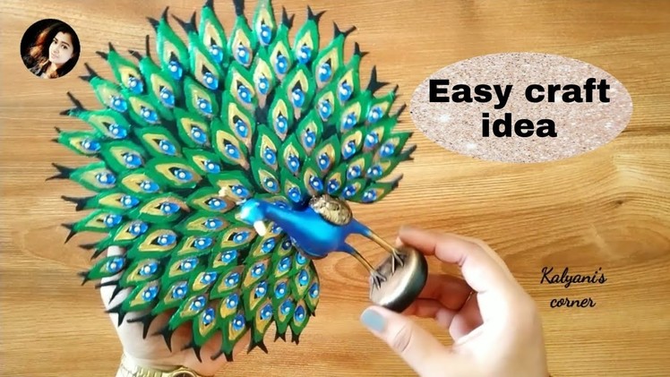 Easy peacock craft #shorts #trending #diy #short #youtubeshorts #ytshorts