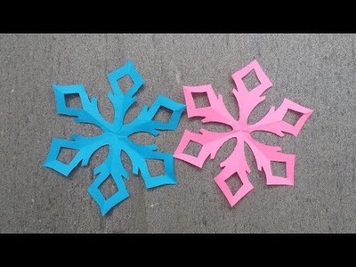 Easy steps to make origami snowflakes with paper cutting techniques || easy origami snowflakes