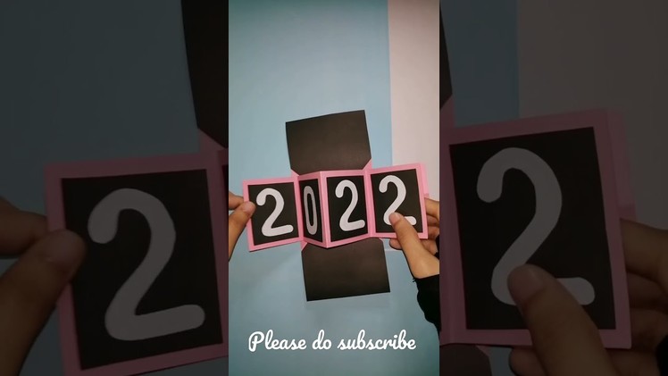 Happy New Year Card 2022 | How To Make New Year Greeting Card | Easy New Year Card | #shorts