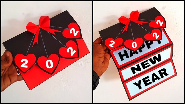 Happy new year card 2022 | Handmade greeting card 2022
