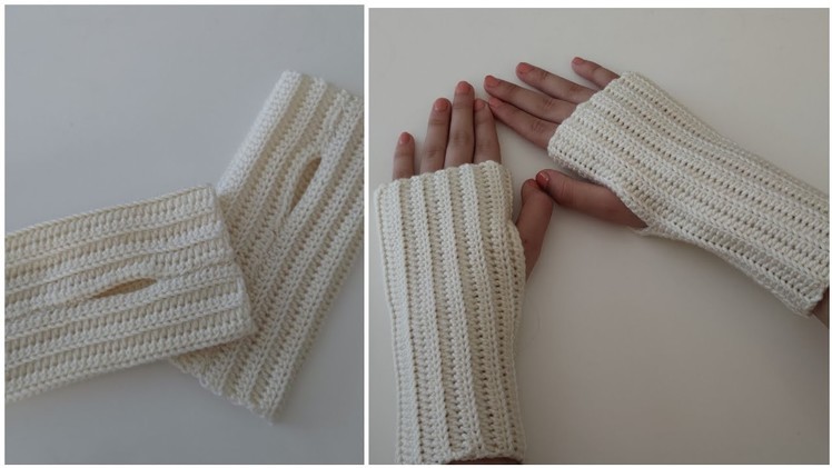 How to crochet fingerless gloves |  super easy crochet glove pattern for beginners |  knit gloves