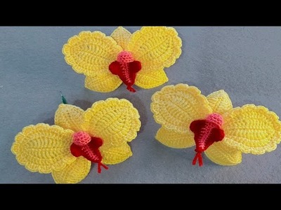 How to crochet orchid flower || crochet orchid (part 2 ) || crochet flowers
