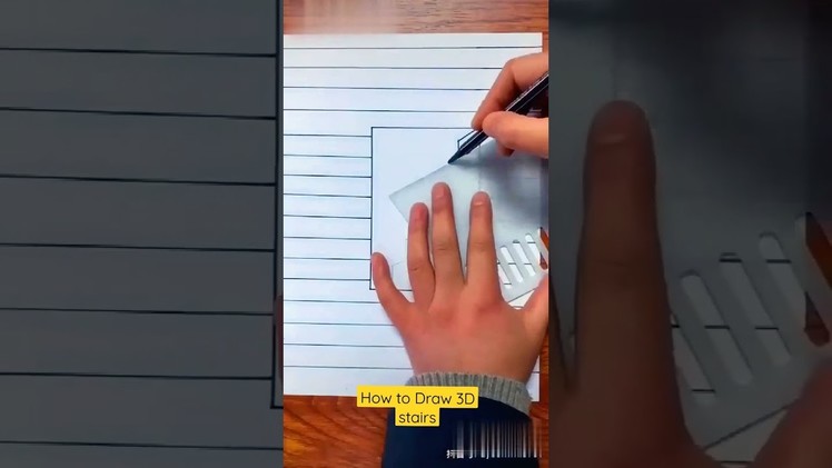 How To Draw 3D stairs | The Portaaz | gadgets shorts