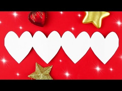 How to make a heart garland out of paper [Paper cutting]