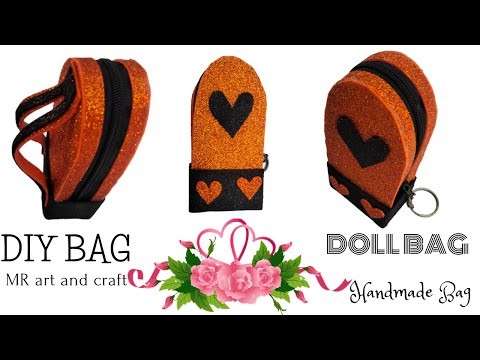 How to make a mini bag | DIY Miniature Backpack | Doll Accessories school bag | Back to school |