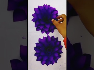 How to make a Very Easy & Beautiful Paper Flower Making under 1 Minute. Paper Craft. Home Decor