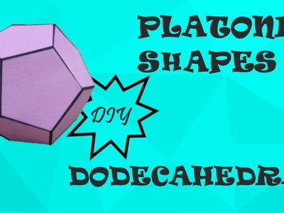 How to make Dodecahedron solid. platonic solid.5 platonic solids. Dodecahedron model. 3d Shapes