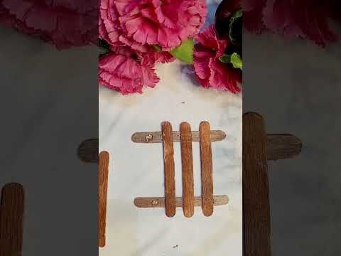 How to make earring Stand with ice-cream stick||Diy pop stick earring stand||#shorts ||Sangsstyle