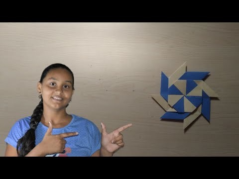 How to make simple and easy ninja star | ninja star making |DIY with Sanchita