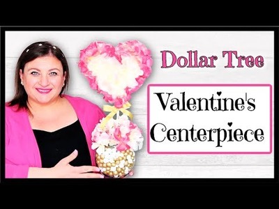 Hydrangeas Heart Valentines Centerpiece DIY | Dollar tree Valentine's Glam Decor Craft Tutorial ????