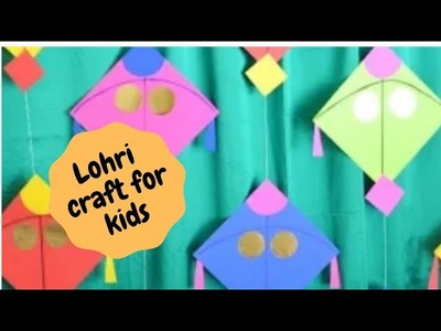 Lohri craft for kids l paper craft l diy paper kite making l craft for kids