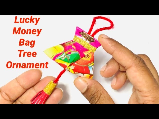 Lucky Money Bag Tree Ornament | Chinese New Year Decoration Ideas using red packet | CNY 2022