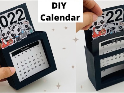 Make Your Own Cute ????????Mini Desk Calendar At Home. DIY Calendar 2022  #shorts #youtubeshorts