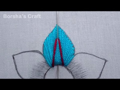 New Basque Stitch Variation Amazing Flower Design, Easy Flower Embroidery, Hand Embroidery