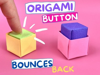 Origami Button Easy~ Fidget Paper Toy ~ NO GLUE