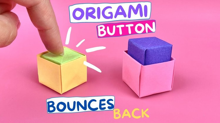 Origami Button Easy~ Fidget Paper Toy ~ NO GLUE