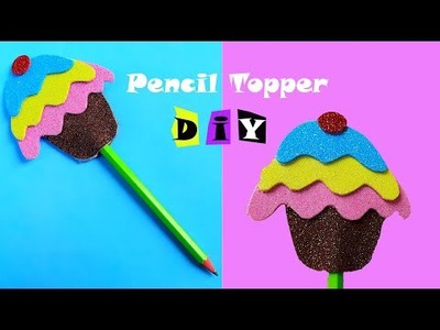 Origami pencil topper |diy pencil topper |glitter paper crafts | Nigar Crafts Ideas.