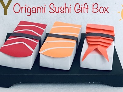 ORIGAMI SUSHI GIFT BOX I DIY SMALL PAPER GIFT BOX I MINI GIFT BOX IDEAS I ORIGAMI PAPER BOX