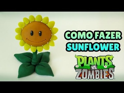 PLANTS vs. ZOMBIES TUTORIAL!!! Faça SUNFLOWER - Tutorial Biscuit, Massinha Play Doh, Clay DIY
