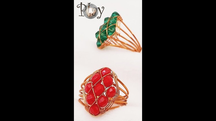 Play with wire | Rhombus | big ring | Crystal beads | DIY@Lan Anh Handmade 711 #Shorts