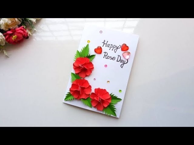 Rose Day Cards, Rose Day Greeting Cards, Handmade rose day Cards, easy ...