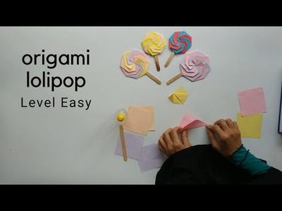 Simple Origami Lollipop Step by Step