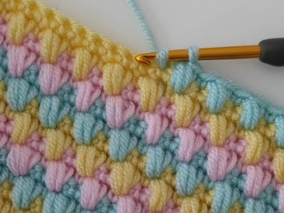 Super easy crochet baby blanket for beginners colorful spike pattern ~ Trend Crochet Blanket Pattern
