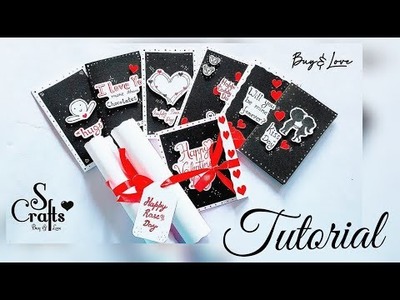 Valentine's day Cards tutorial ❤️ Valentine week card Handmade | Diy gift ideas |Cardmaking|S Crafts