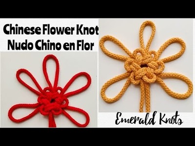 Chinese Flower Knot Tutorial. Nudo Chino de Flor Tutorial. DIY