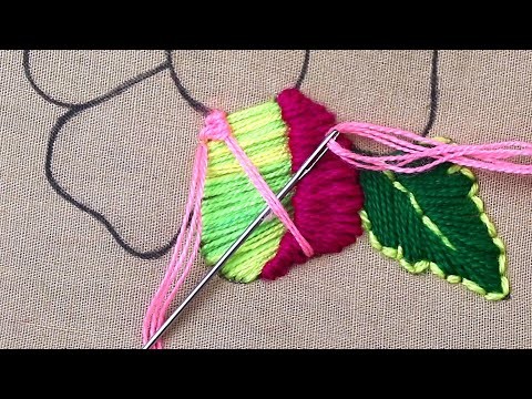 Colorful, creative and amazing fancy flower embroidery designs - new hand embroidery tutorial easy