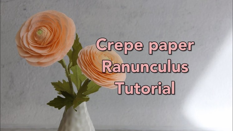 Crepe paper ranunculus tutorial | Paper flowers tutorial | Paper craft