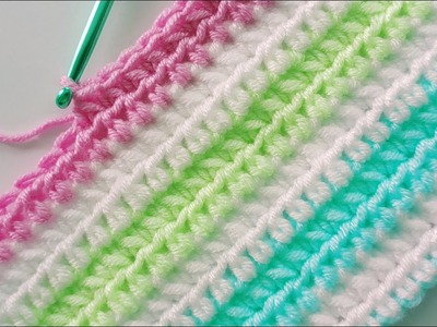 #crochet #babyblanket #knitting colorful     Gorgeous babyblanket  easy baby crochet blanket