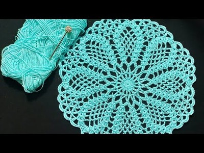 Crochet Design ( Thalposh. Table Cloth. Placemat. Doily ) in Hindi & Urdu - Woolen Craft #97