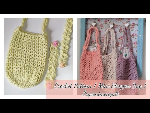 Crochet Pattern Tutorial : Mini shopper bag (Malay with Eng Pattern)