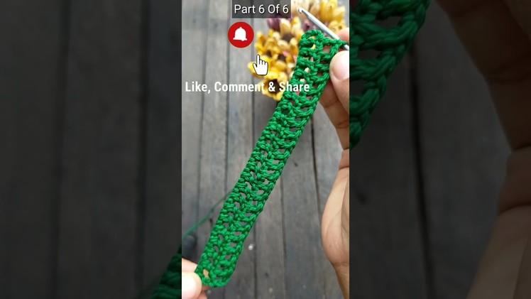 Crochet Stitches Patterns For Beginners"Small Mesh" || Pola Merajut Untuk Pemula Part 6 Of 6