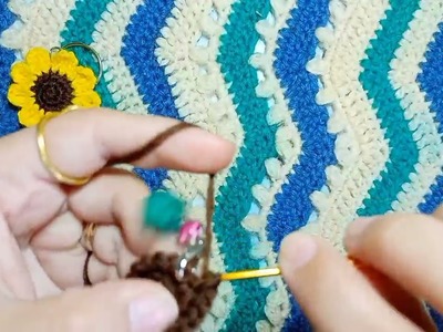 Crochet Sunflower Amigurumi Keychain Easy to Follow Tutorial