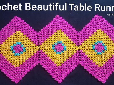Crochet Table Runner with Granny Square | Easy Crochet Tutorial for Beginners