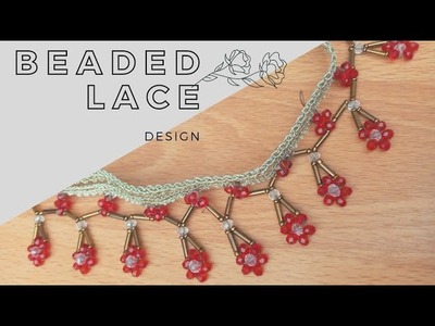 Diy beaded lace | Needle lace | diy beaded fringe