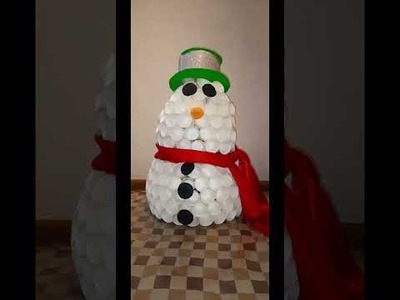 DIY Christmas Snowman ⛄ #Shorts