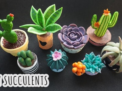 DIY Clay Succulents | Miniature Succulents | Clay Succulents Tutorial | Air Dry Clay Craft Ideas
