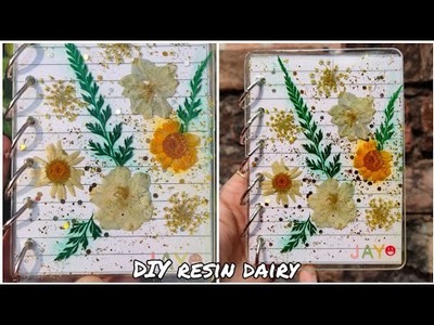 DIY Resin dairy. How to make a resin dairy. Easy resin dairy tutorial. How to make resin notebook ❤️