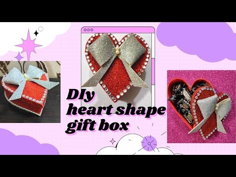 DIY Valentine's day candy gift box.DIY Heart Shape gift Box#shorts #trendy