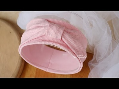 DOUBLE LAYER Headband with ONE FABRIC - How to Make Hairband Bow at Home