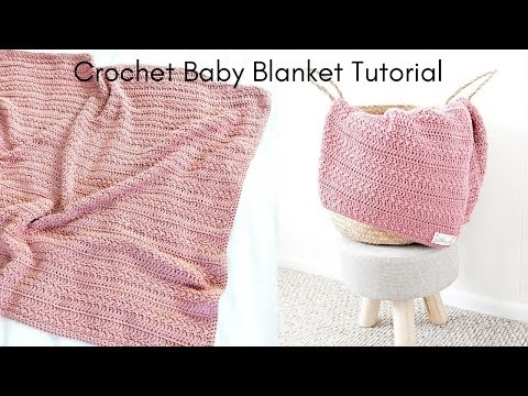 Easy Crochet Baby Girl Blanket Tutorial - Free Crochet Blanket Pattern