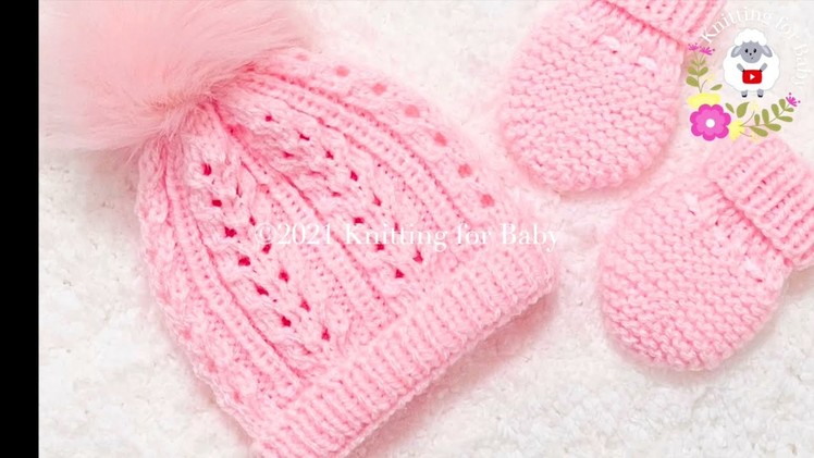 Easy knit baby hat for boys and girls LEFT HAND TUTORIAL 0-6M + more sizes